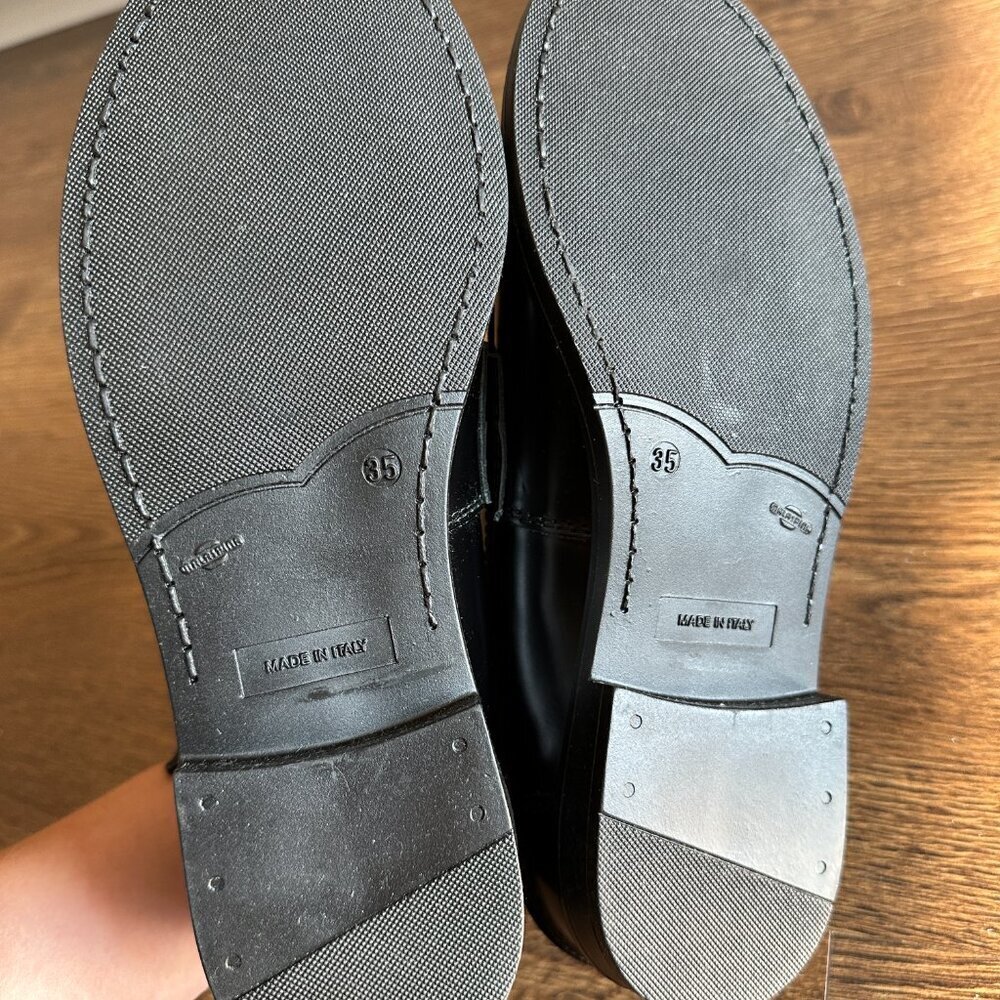 BNIB Mimosa Black Leather Loafers - Size 5 - Picture 9 of 11
